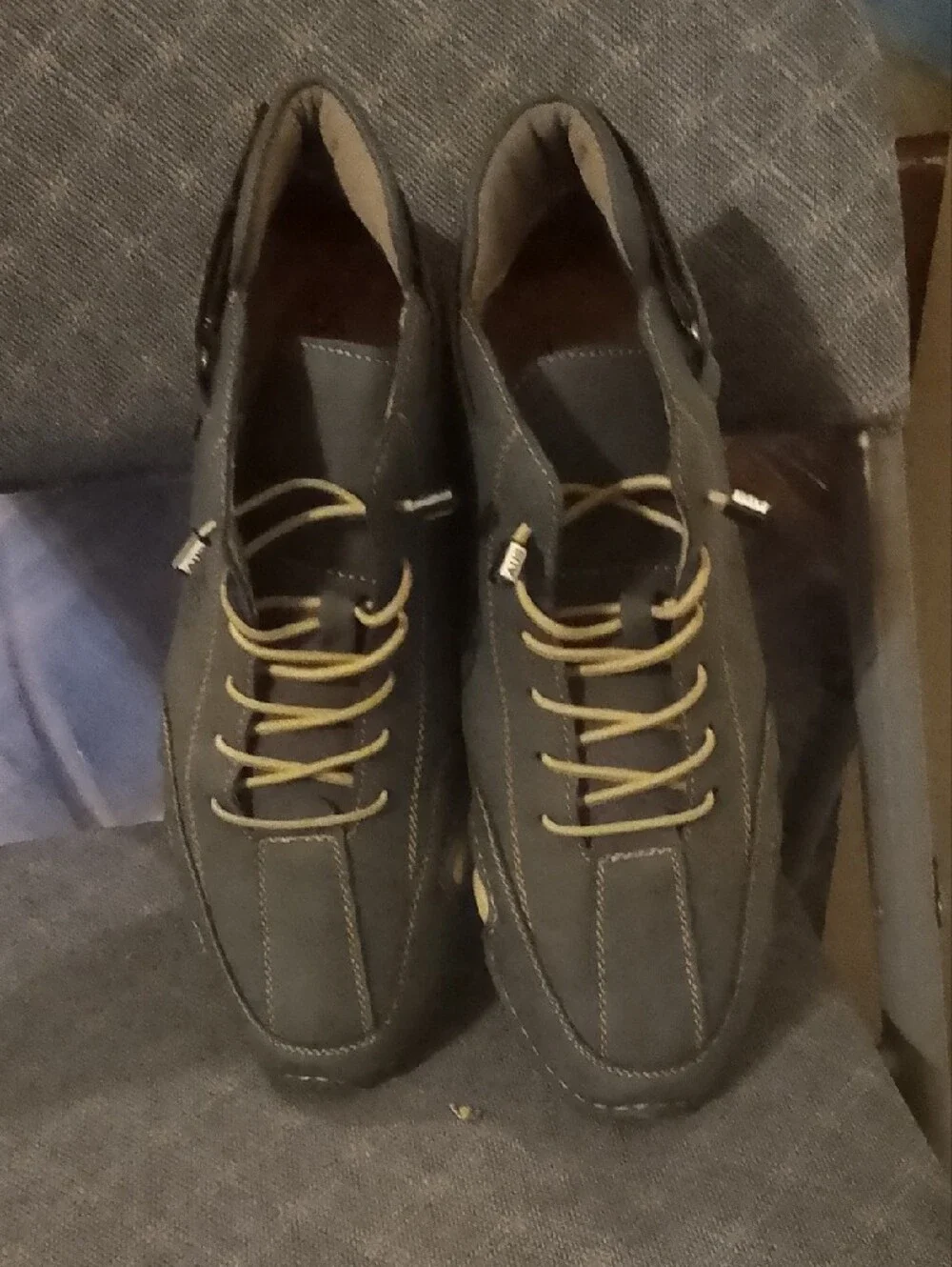 Men's Gray and Yellow Sneakers - Lightweight Casual Shoe